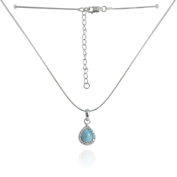 Sterling Silver Larimar Pendant - Picture 2 of 2